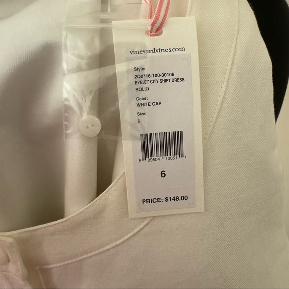 NWT Vineyard Vines White Eyelet City Shift Dress - Picture 11 of 12